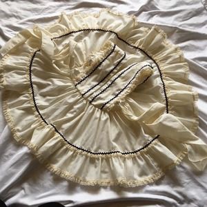 Vintage Mini World Toddler Dress Pinafore Ruffles Lace Full Circle Pageant 3T